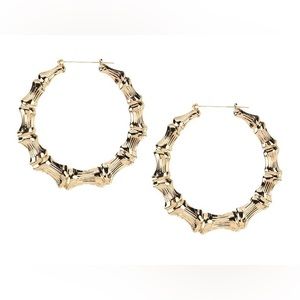 “Bamboo” hoop earrings